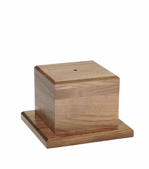 6 X 6 X 3/4 INCH GENUINE HAND RUBBED AMERICAN WALNUT BASE