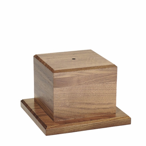 6 X 6 X 3/4 INCH GENUINE HAND RUBBED AMERICAN WALNUT BASE