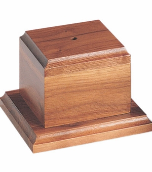 7 x 7 x 4-3/4  GENUINE WALNUT BASE
