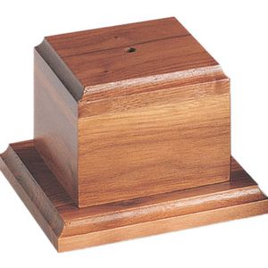 7 x 7 x 4-3/4  GENUINE WALNUT BASE