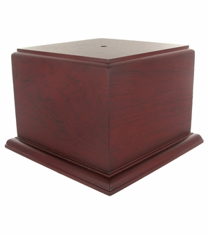 6 X 6 X 5-1/8 ROSEWOOD FINISH CUP OR BOWL BASE