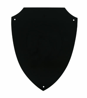 6 X 7-1/2 BLACK BRASS SHIELD