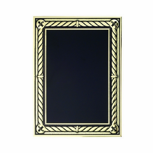 6 X 8 BLACK/GOLD ALUMINUM PLATE