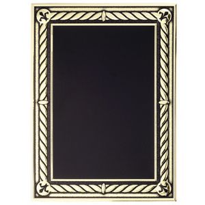 6 X 8 BLACK/GOLD ALUMINUM PLATE