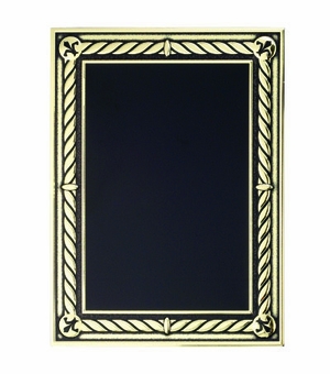 6 X 8 BLACK/GOLD ALUMINUM PLATE