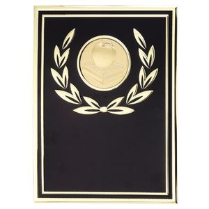6 X 8 BLACK/GOLD ALUMINUM PLATE HOLDS INSERT