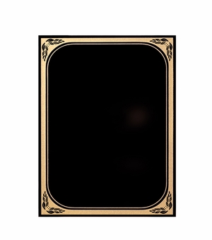 6 X 8 Inch Marbleized Brass Plated Steel