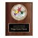 6 X 8 INCH DARK CHERRY FINISH AND CAST STONE RESIN CHEERLEADER PLAQUE