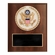 6 X 8 INCH DARK CHERRY FINISH PLAQUE WITH GOLD WREATH AND U.S. SEAL INSIGNIA STONE RESIN PLAQUE MOUNT