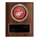 6 X 8 INCH DARK CHERRY FINISH PLAQUE WITH U.S. MARINE CORPS CAST STONE RESIN PLAQUE MOUNT