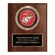 6 X 8 INCH DARK CHERRY FINISH PLAQUE WITH U.S. MARINE CORPS CAST STONE RESIN PLAQUE MOUNT