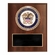 6 X 8 INCH DARK CHERRY FINISH PLAQUE WITH U.S. NAVY CAST STONE RESIN PLAQUE MOUNT