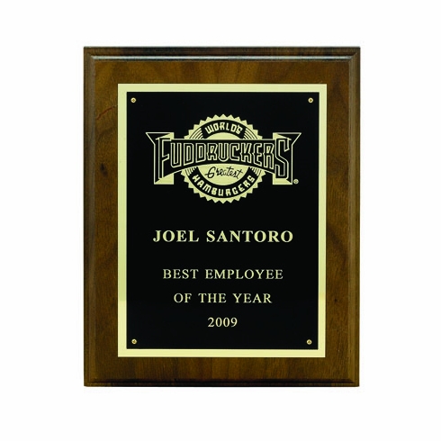 6 X 8 INCH PLAQUE WITH BLACK SCREENED PLATE