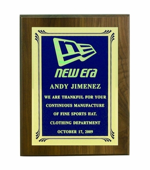 6 X 8 INCH PLAQUE WITH COLOR SCREENED FROSTED PLATE - COLOR OPTIONS