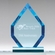 6" x 8" x 3/4" ARROWHEAD BLUE  ACRYLIC TROPHY POLISHED BEVELED EDGES