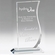 7-1/2 INCH CRYSTAL WAVE SHAPE AWARD