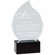 7-1/2 INCH HEIGHT OPTICAL CRYSTAL FLAME AWARD