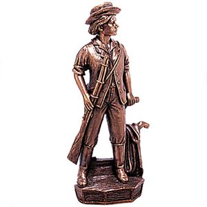7-1/2 INCH MINUTEMAN FIGURE, ANTIQUE BRONZE