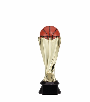 7-1/2 INCH PLASTIC SCULPTURED BASKETBALL TROPHY