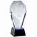 7-1/2 x 3 OPTICAL CRYSTAL SLANTED TOWER AWARD ON BLACK BASE