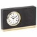 7-1/2 x 4-1/2 INCH BLACK LEATHERETTE QUARTZ MOVEMENT DESK CLOCK