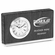 7-1/2 x 4-1/2 INCH GREY LEATHERETTE QUARTZ MOVEMENT DESK CLOCK