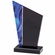 7-1/2 x 4-1/4 INCH ACRYLIC DECO PEAK AWARD WITH BLUE SWIRL REFLECTIVE BASE