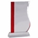 7-1/2 X 4-3/4 INCH RED OPTICAL CRYSTAL WAVE AWARD