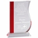 7-1/2 X 4-3/4 INCH RED OPTICAL CRYSTAL WAVE AWARD