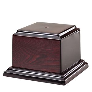 7-1/2 X 7-1/2 X 1 INCH HIGH GLOSS ROSEWOOD PIANO FINISH BASE