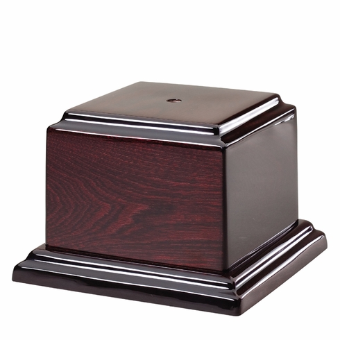 7-1/2 X 7-1/2 X 1 INCH HIGH GLOSS ROSEWOOD PIANO FINISH BASE