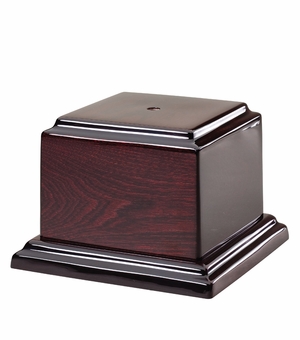 7-1/2 X 7-1/2 X 1 INCH HIGH GLOSS ROSEWOOD PIANO FINISH BASE