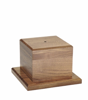 7-1/2 X 7-1/2 X 3/4 INCH GENUINE HAND RUBBED AMERICAN WALNUT BASE