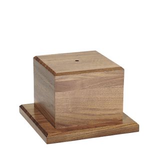 7-1/2 X 7-1/2 X 3/4 INCH GENUINE HAND RUBBED AMERICAN WALNUT BASE