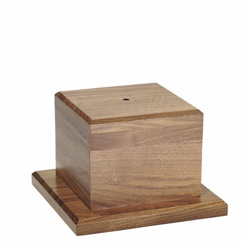 7-1/2 X 7-1/2 X 3/4 INCH GENUINE HAND RUBBED AMERICAN WALNUT BASE