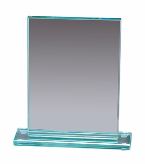 7-1/2 X 8-1/2 INCH RECTANGULAR SHAPE GLASS AWARD