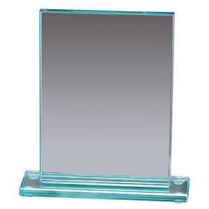 7-1/2 X 8-1/2 INCH RECTANGULAR SHAPE GLASS AWARD
