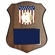 7-1/2 X 9-1/2 INCH POLICE SHIELD SHAPE PLAQUE WITH AMERICAN FLAG SHIELD