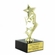 7-1/4" DIE CAST METAL TRIPLE SHOOTING STAR TROPHY POLISHED GOLD