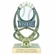 7-1/4 INCH FULL COLOR MODELED BASEBALL TROPHY ON MARBLE BASE