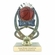 7-1/4 INCH FULL COLOR MODELED BASKETBALL TROPHY ON MARBLE BASE