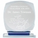 7-1/4 x 6-1/4 INCH AURORA BLUE OPTICAL CRYSTAL AWARD BLUE BASE