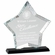 7-1/4 X 7-1/2 INCH OPTICAL CRYSTAL STAR BLACK BASE WITH PRESENTATION BOX