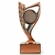 7-3/4" BRIGHT DIE CAST METAL WREATH RISER TROPHY HOLDS 2" MEDALLION INSERT ON BLACK MARBLE BASE