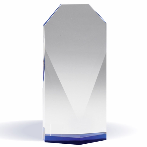 7-3/4 INCH BEVELED CRYSTAL TOWER BLUE BASE