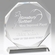 7-3/4 INCH CRYSTAL 8 SIDED OCTAGON AWARD 