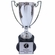 7-3/4 INCH HEIGHT DIE CAST SILVER METAL CUP TROPHY ON BLACK BASE