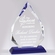 7-3/4 X 5 INCH ARROWHEAD OPTICAL CRYSTAL AWARD WITH BLUE BASE