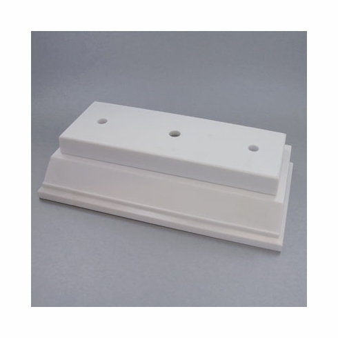 7-7/8 X 4-1/4 X 1-1/8 WHITE BASE AND  LID, 2 PCS SET