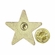 7/8 INCH BRIGHT GOLD 3D TEXTURED STAR LAPEL PIN